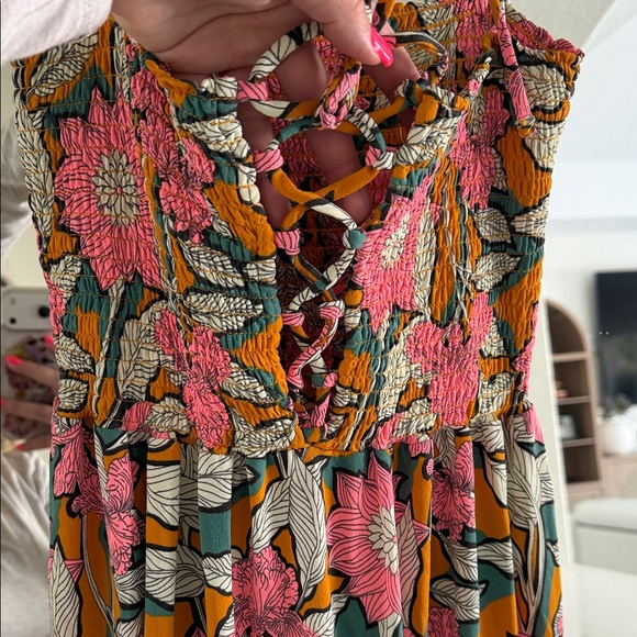 Maaji Tropical Floral Maxi Dress - Pink and Orange - Picture 5 of 7